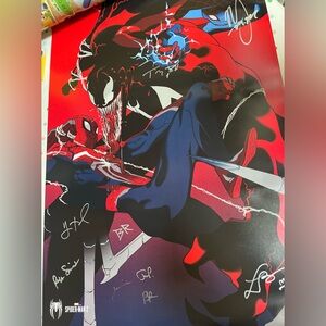 SDCC 2023 Mondo SPIDER-MAN 2 Variant Print /215 24x36 Tomer Hanuka Signed Poster
